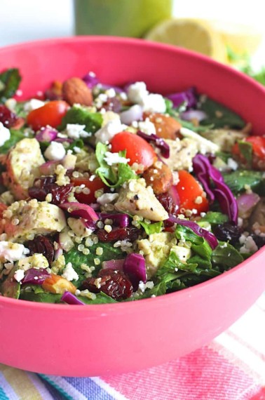 Chicken Quinoa Powerhouse Salad with Lemon Parsley Vinaigrette
