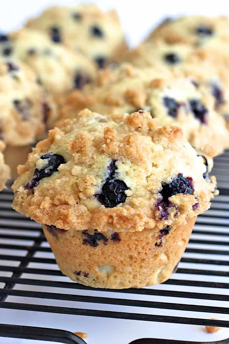 Blueberry Streusel Muffins - The BakerMama