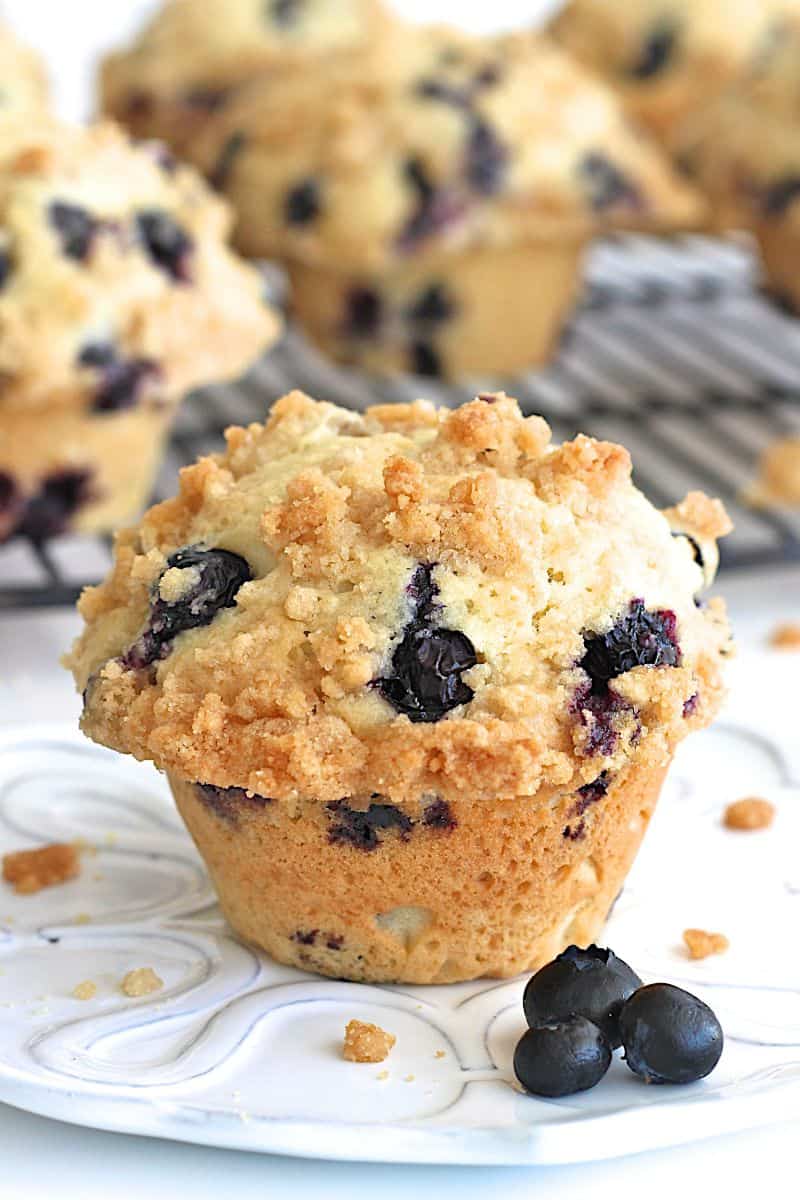 Blueberry Streusel Muffins - The BakerMama