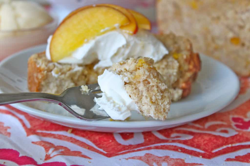 Peach Ice Cream Bread