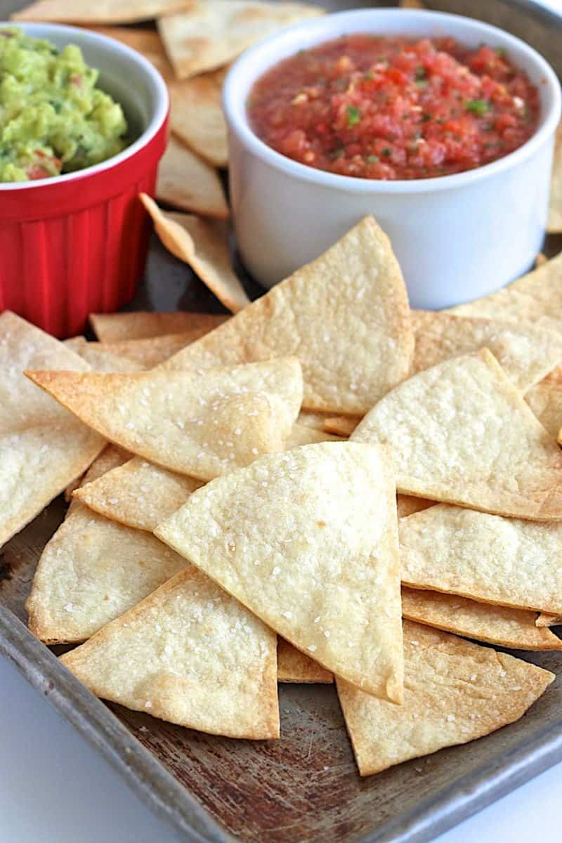Baked Tortilla Chips - so easy, much healthier and great for dipping or making nachos.