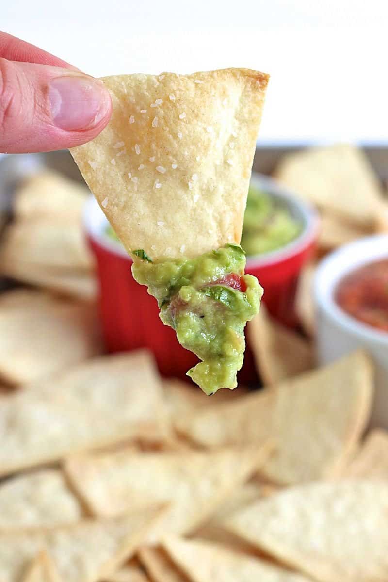 Baked Tortilla Chips - so easy, much healthier and great for dipping or making nachos.
