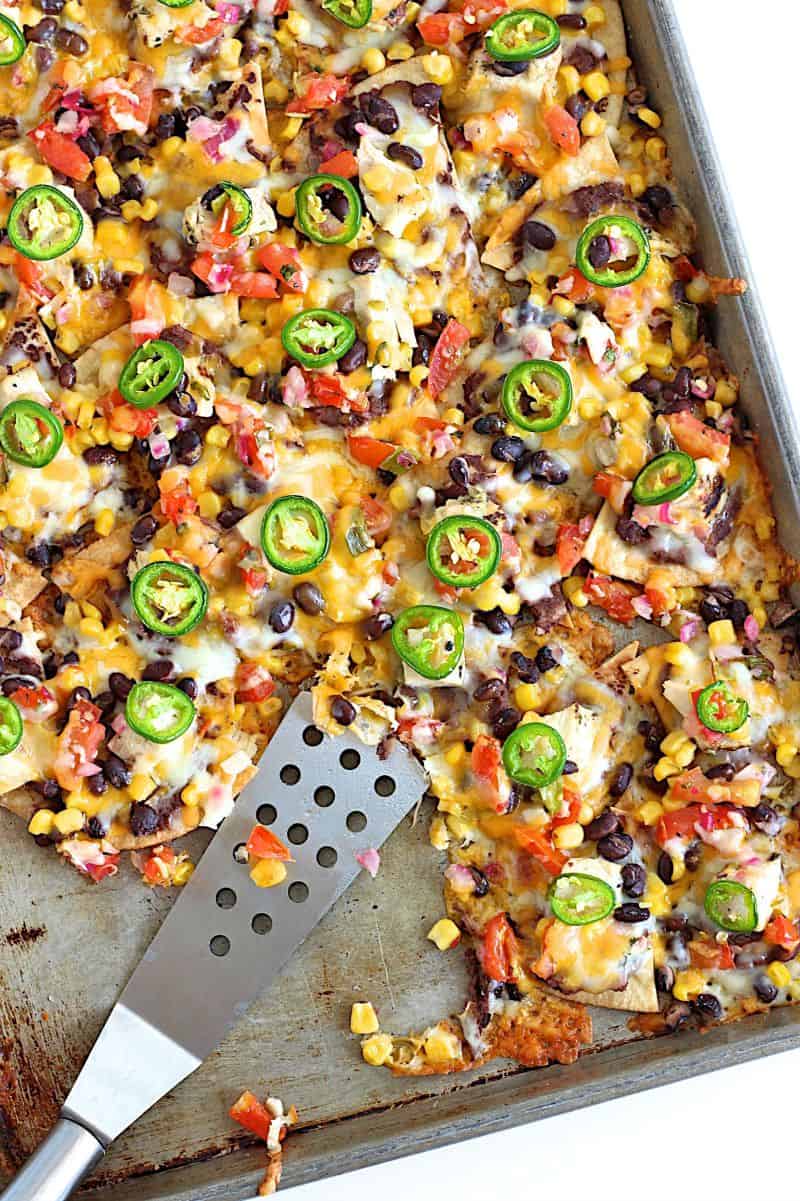 Black Bean & Lentil Sheet Pan Nachos