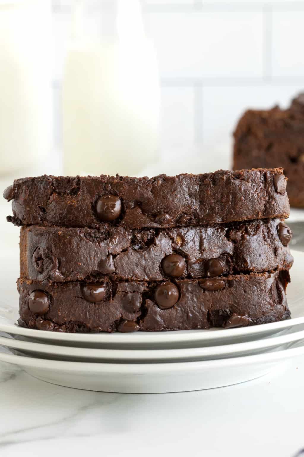 Healthy Chocolate Banana Bread - The BakerMama