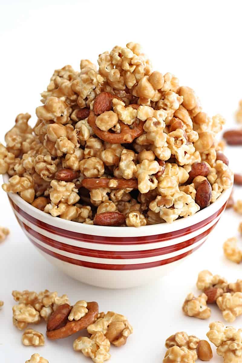 Quick and Easy Caramel Corn Mix - The BakerMama