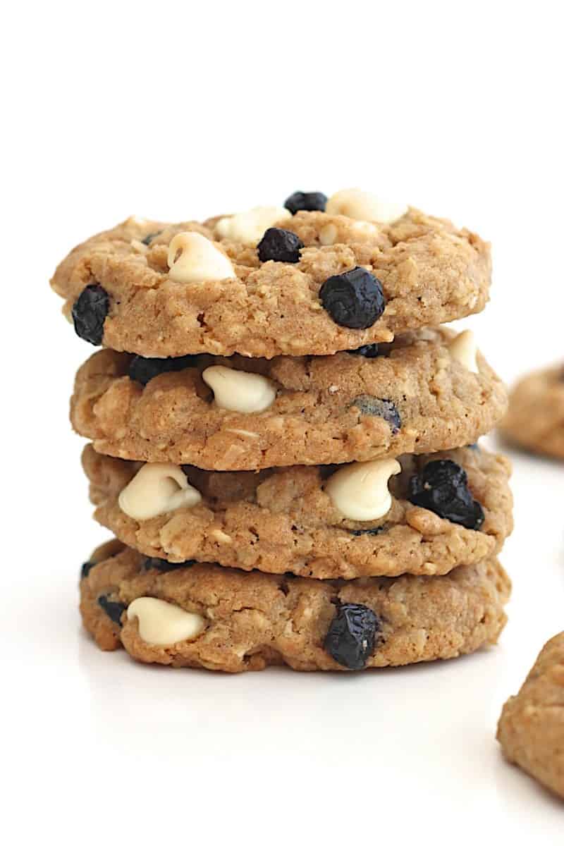 White Chocolate Dried Blueberry Coconut Oatmeal Cookies