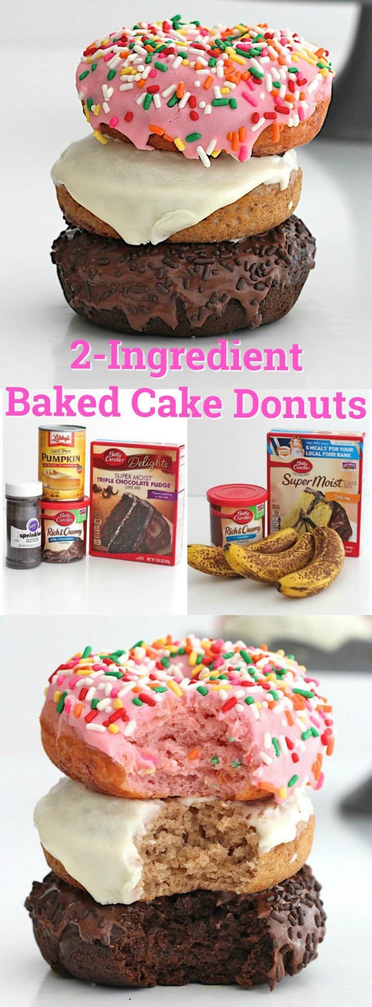 2-Ingredient Baked Cake Donuts
 Doughnut Cake
