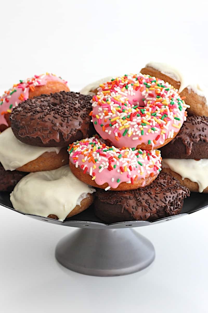 2-Ingredient Baked Cake Donuts | The BakerMama