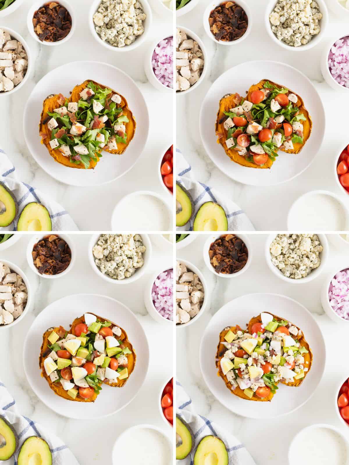 Steps to make Cobb Salad Sweet Potatoes.