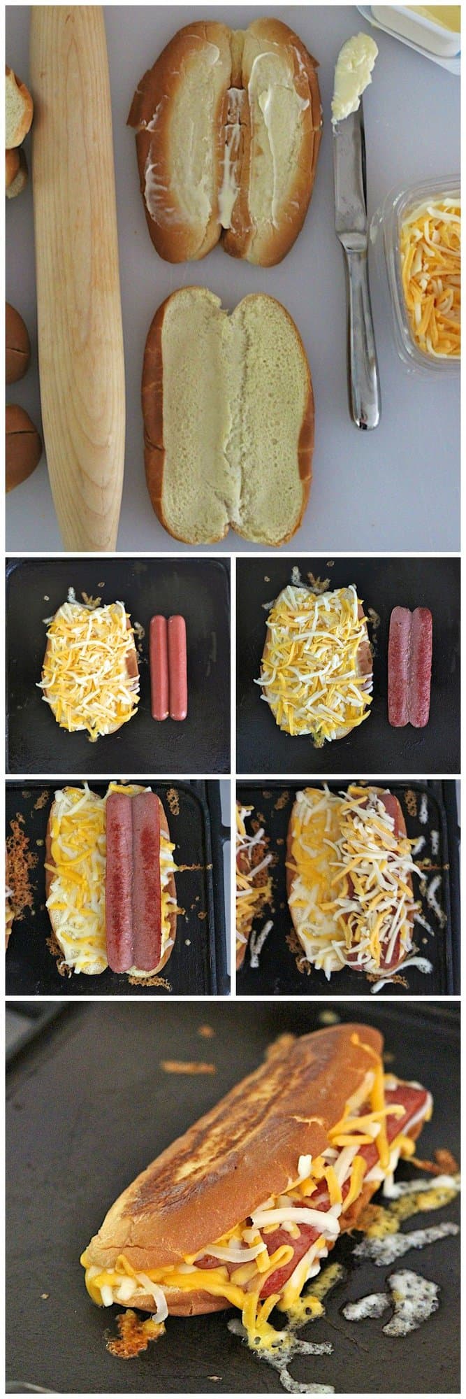 Grilled Cheese Hot Dogs