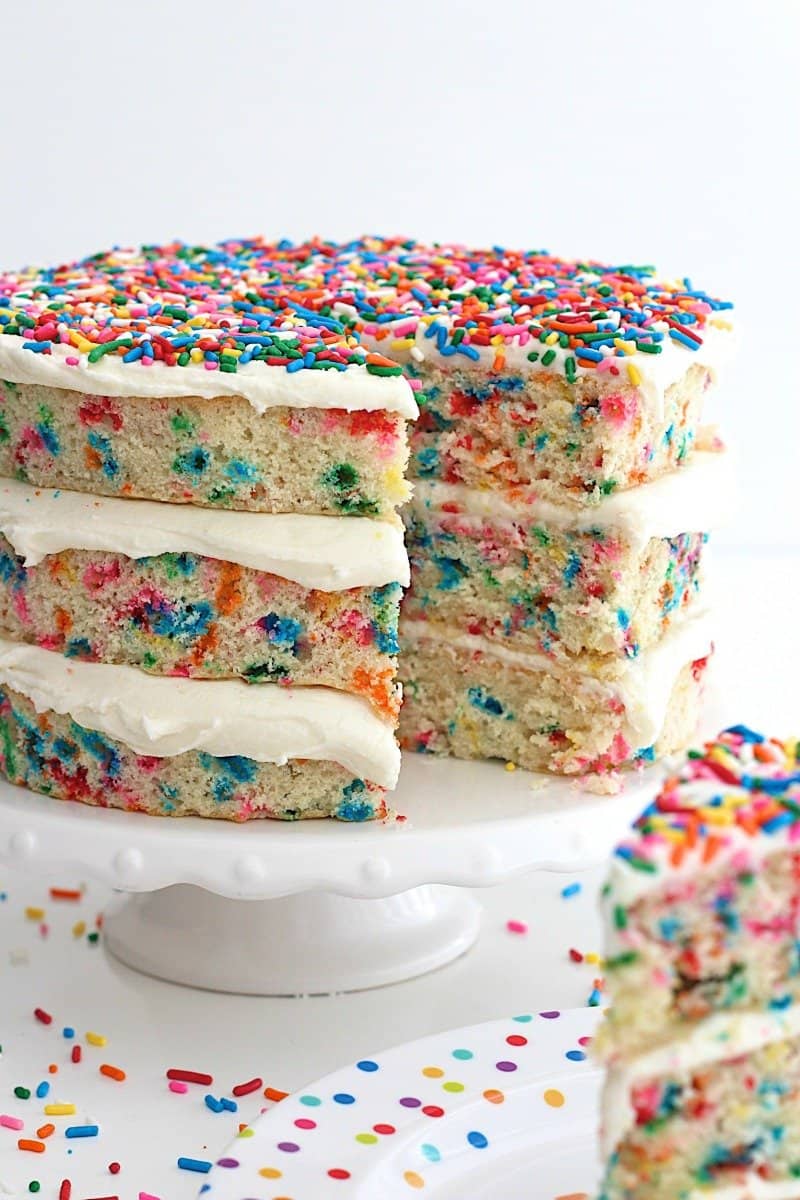 Naked Confetti Cake