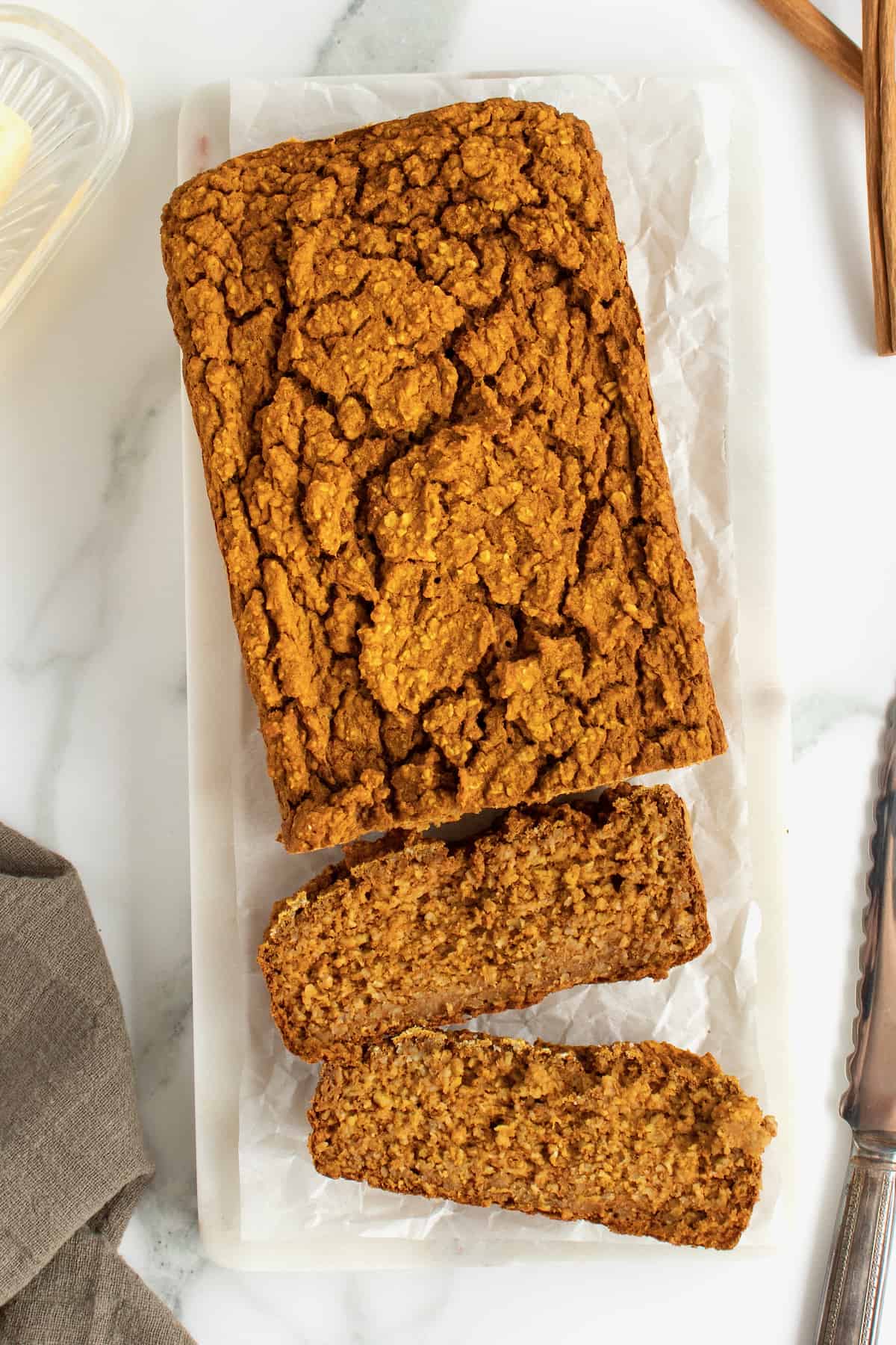 Healthy Flourless Pumpkin Bread by The BakerMama