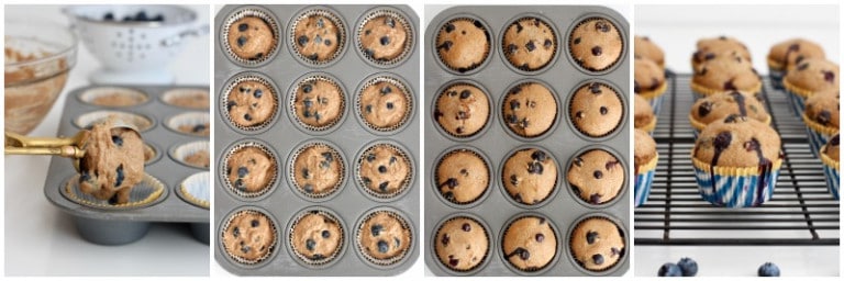 Healthy Whole Wheat Blueberry Breakfast Cupcakes The