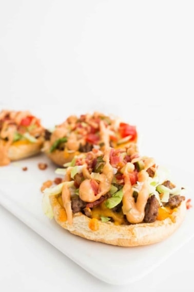 Cheeseburger Bun Pizzas