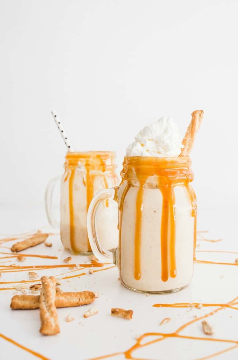 Salted Caramel Pretzel Milkshake