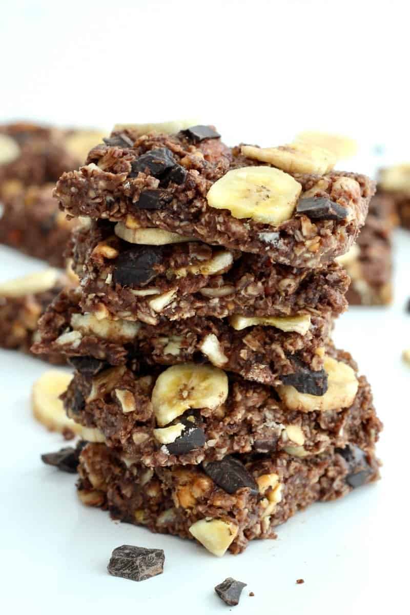 No-Bake Chunky Monkey Granola Bars