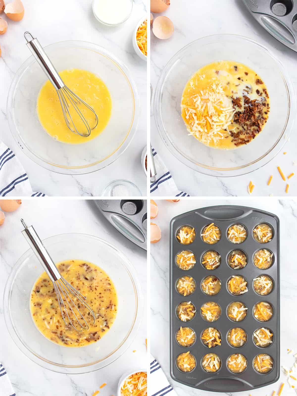 Bacon and Cheese Egg Bites by The BakerMama