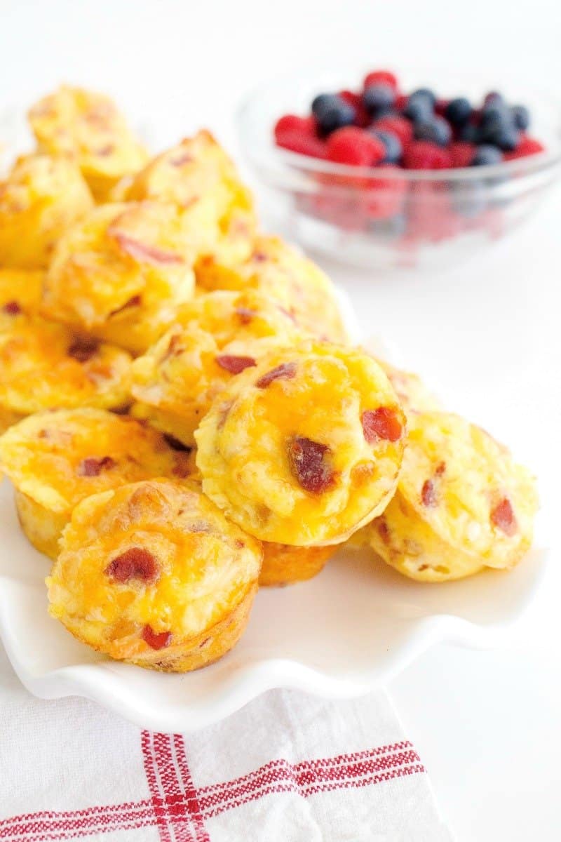 Bacon & Cheese Egg Bites - The BakerMama