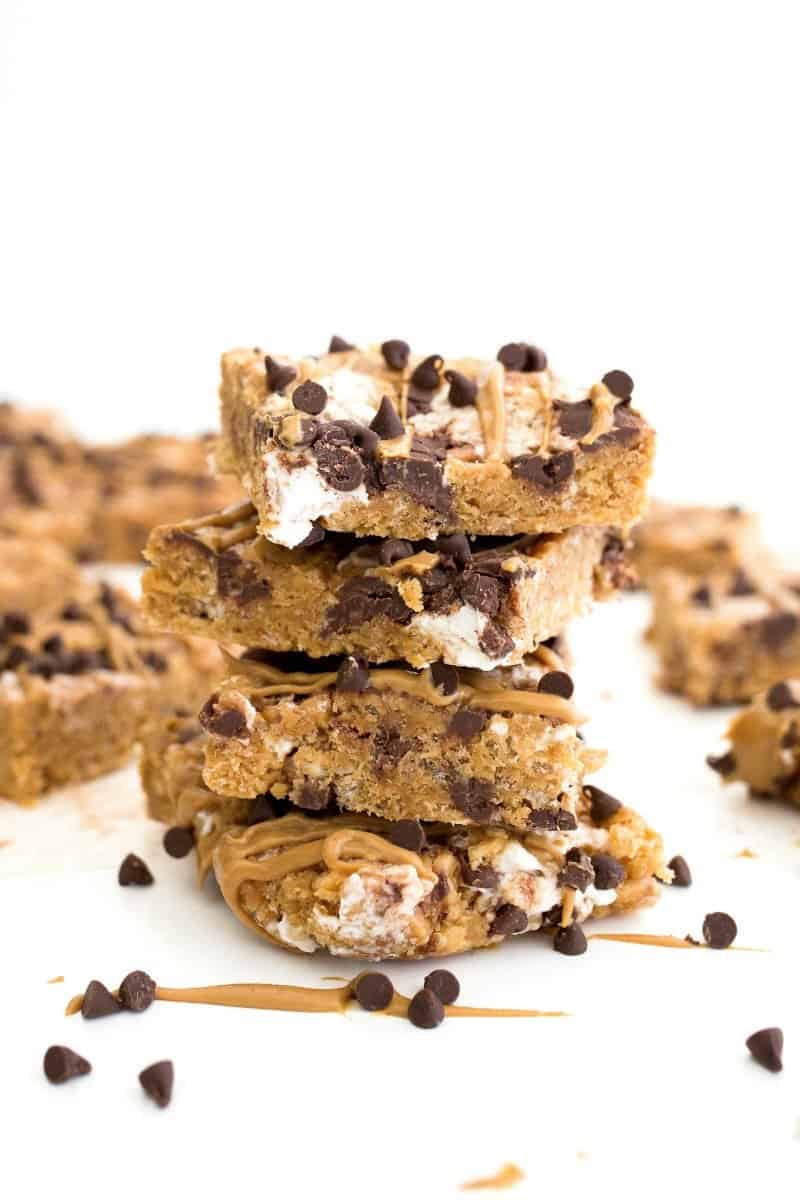 Peanut Butter Chocolate Chip Rice Krispie Treats