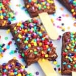 Frosted Fudge Brownie Pops
