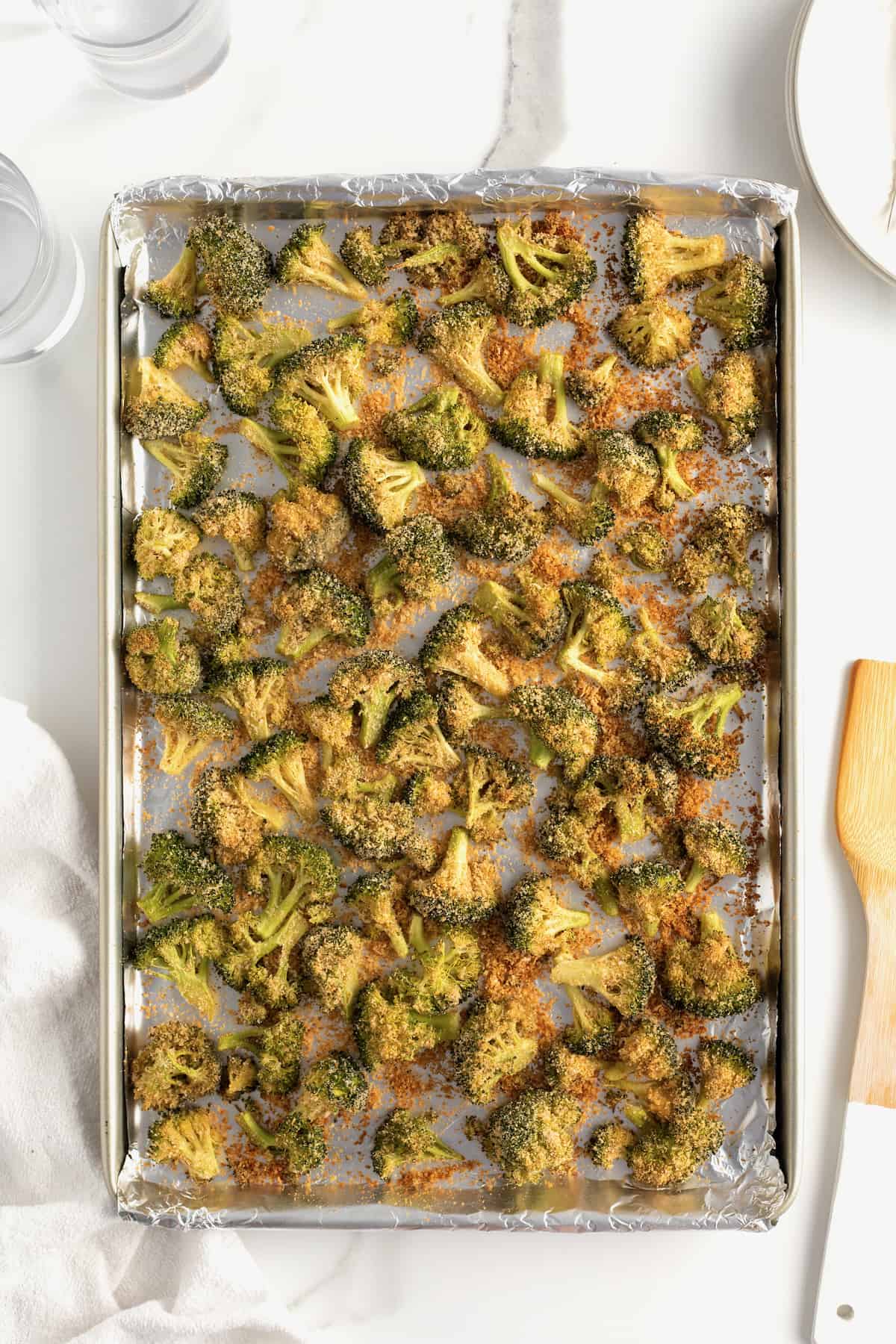 Crispy Oven Fried Broccoli by The BakerMama