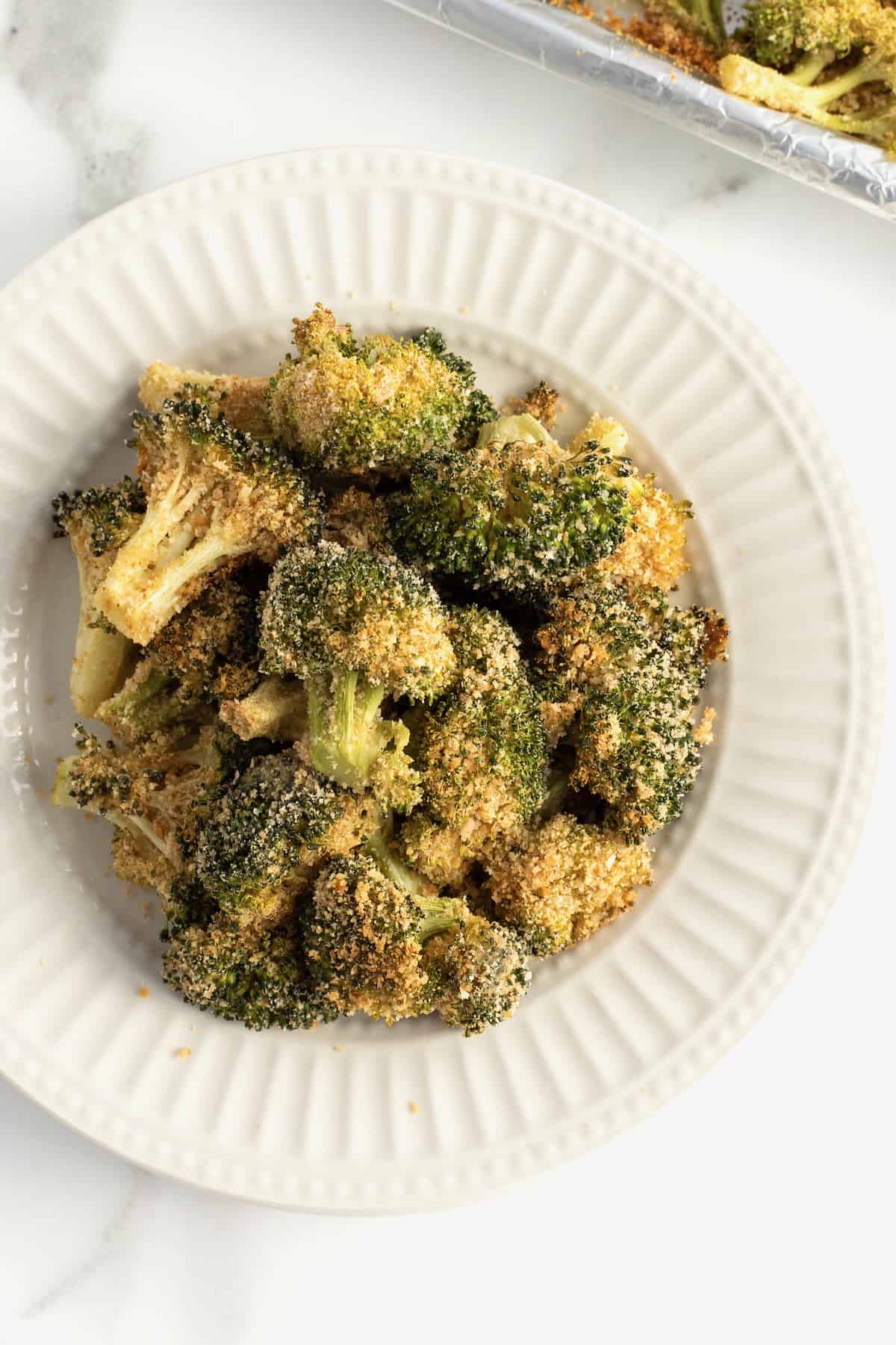 Crispy Oven Fried Broccoli by The BakerMama