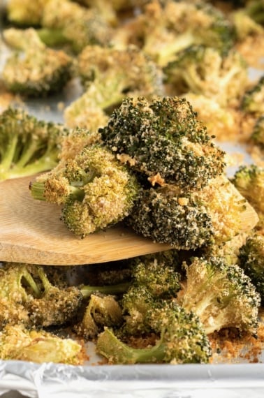 Crispy Oven Fried Broccoli by The BakerMama