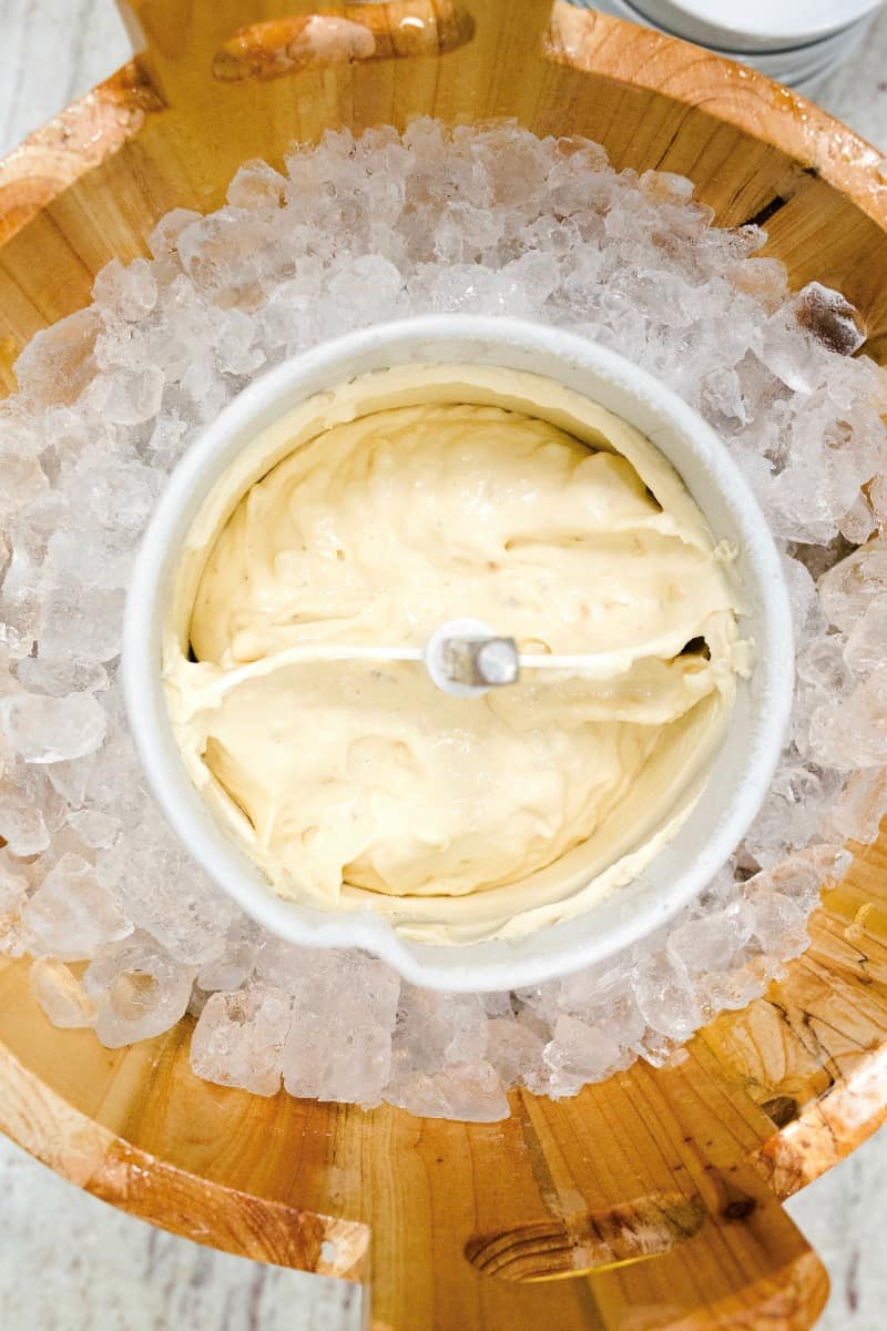 Old-Fashioned Homemade Banana Ice Cream - Adventures of Mel