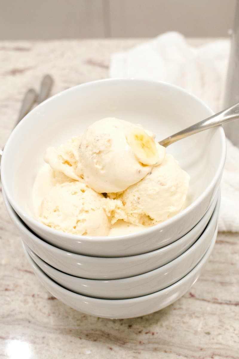 Homemade Banana Ice Cream - The BakerMama