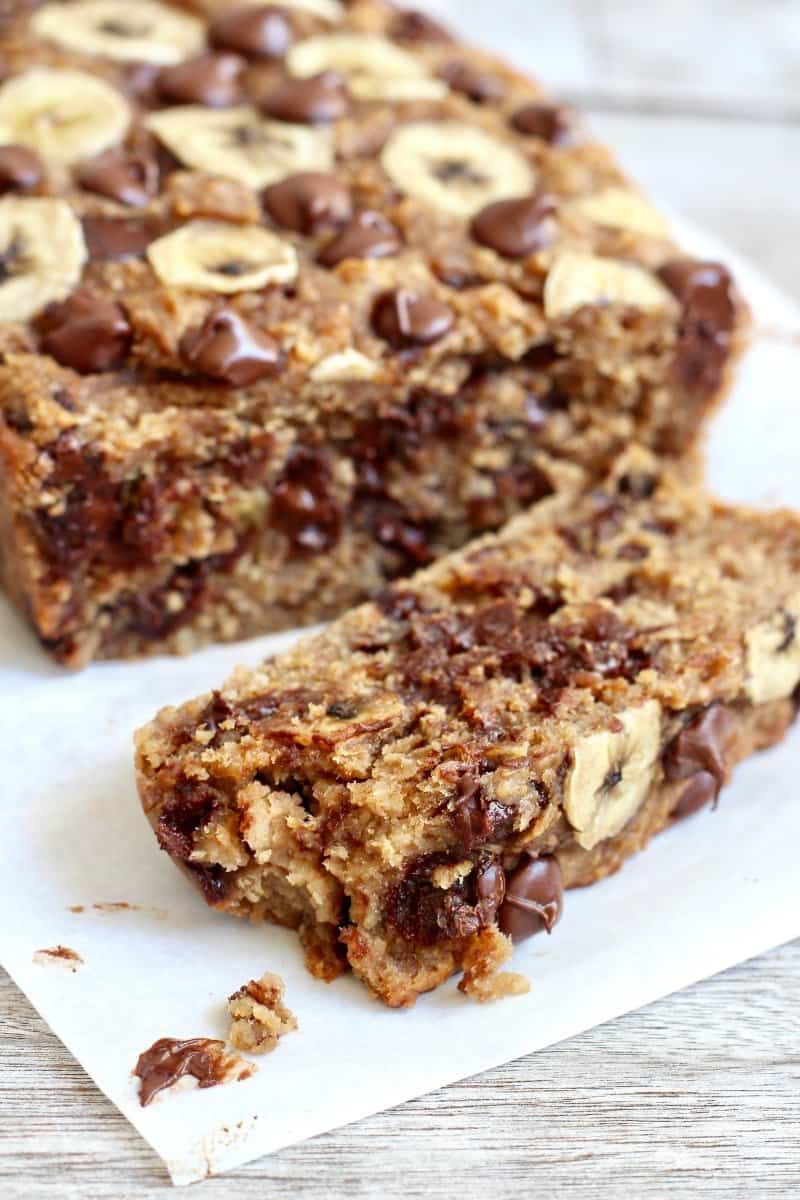 4-Ingredient Flourless Chocolate Chip Banana Bread