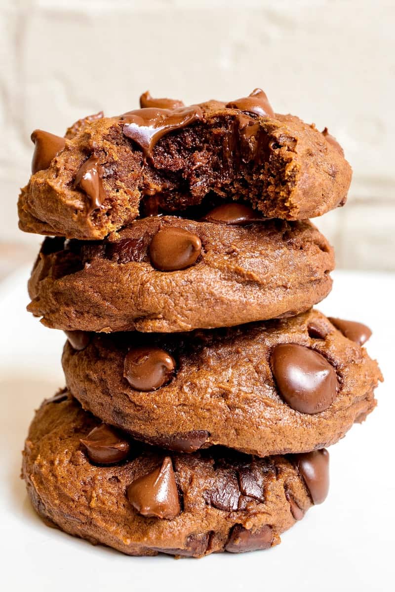 Triple Chocolate Pumpkin Cookies