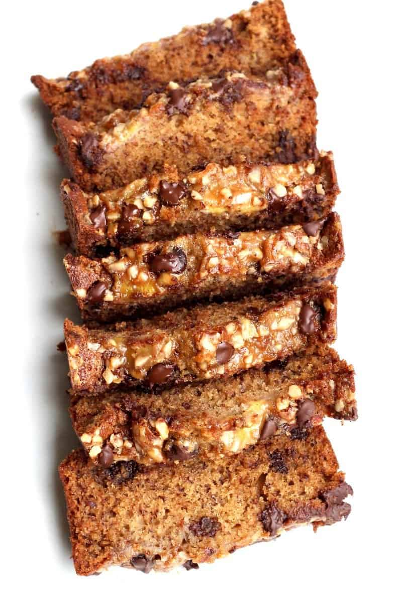 Chocolate Chip Toffee Banana Bread