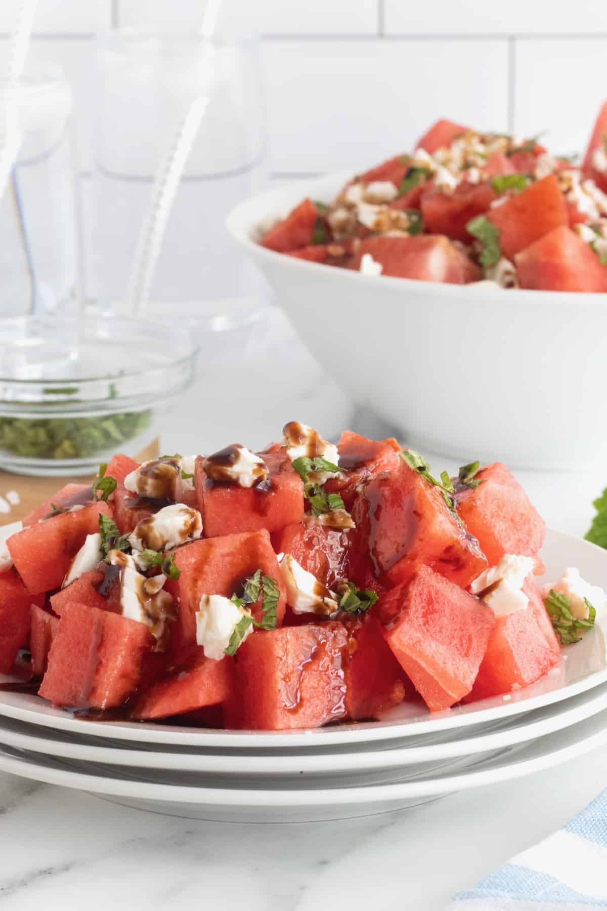 Watermelon Feta Salad by The BakerMama