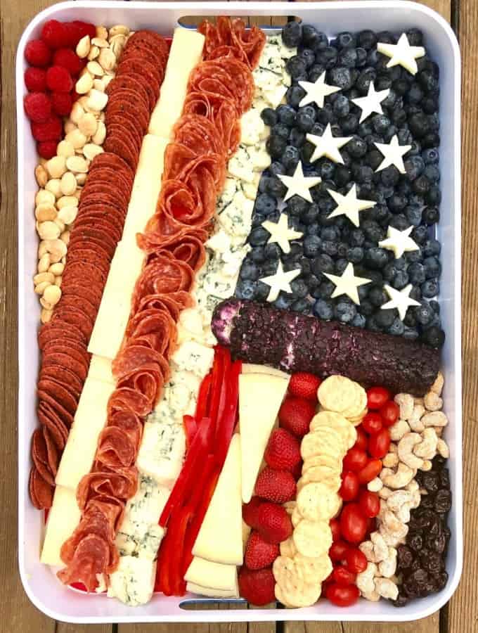 American Flag Cheese Tray by The BakerMama