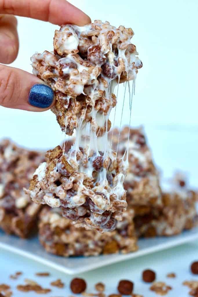 Cocoa Puff Krispies Treats The BakerMama