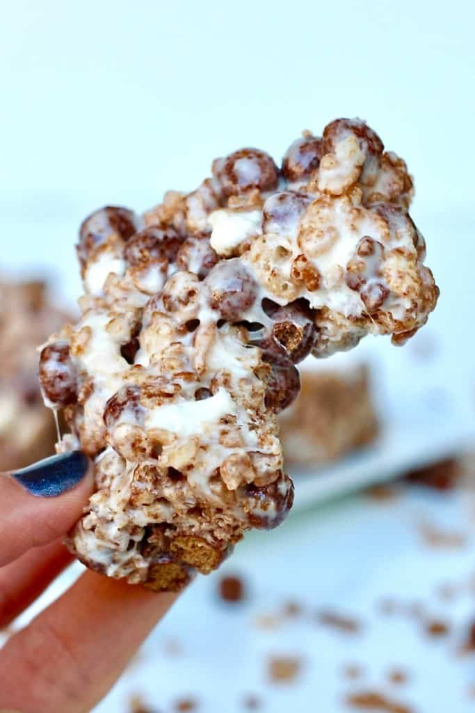 Cocoa Puff Krispies Treats The BakerMama