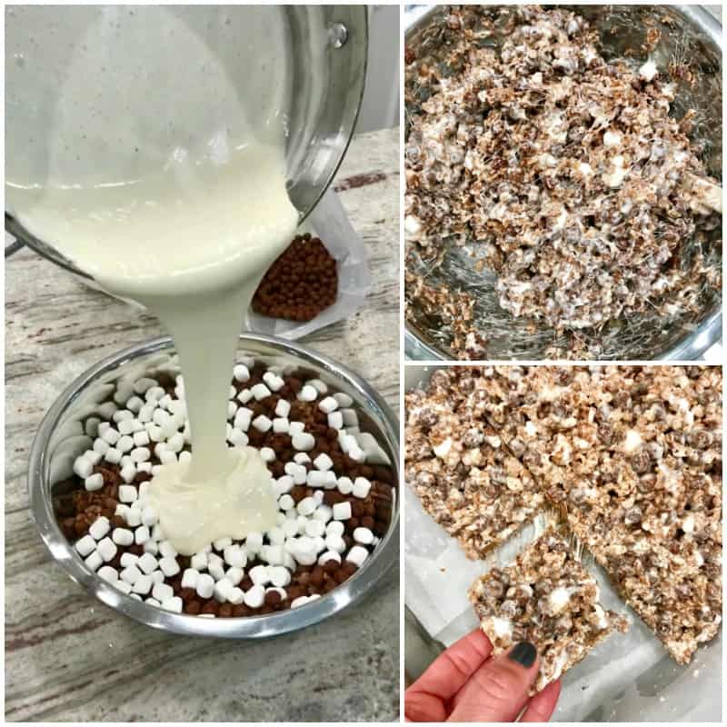 Cocoa Puff Krispies Treats - The BakerMama