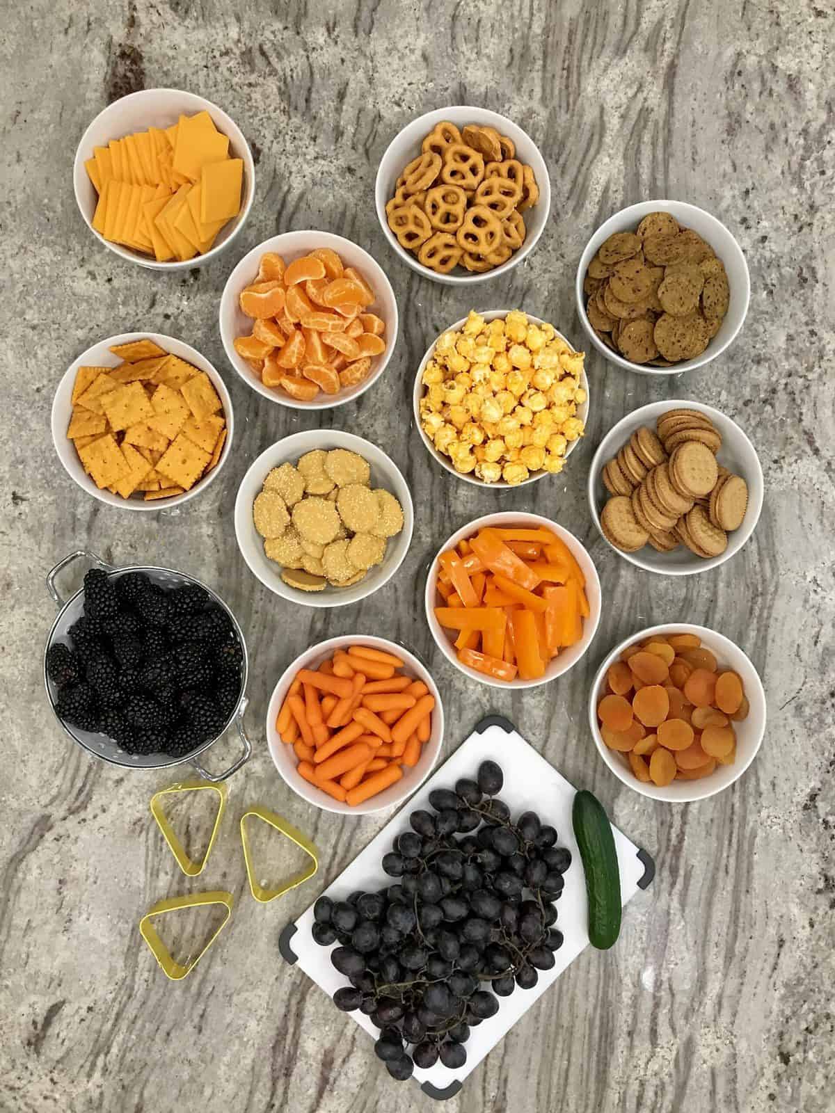 Pumpkin Snack Board Ingredients