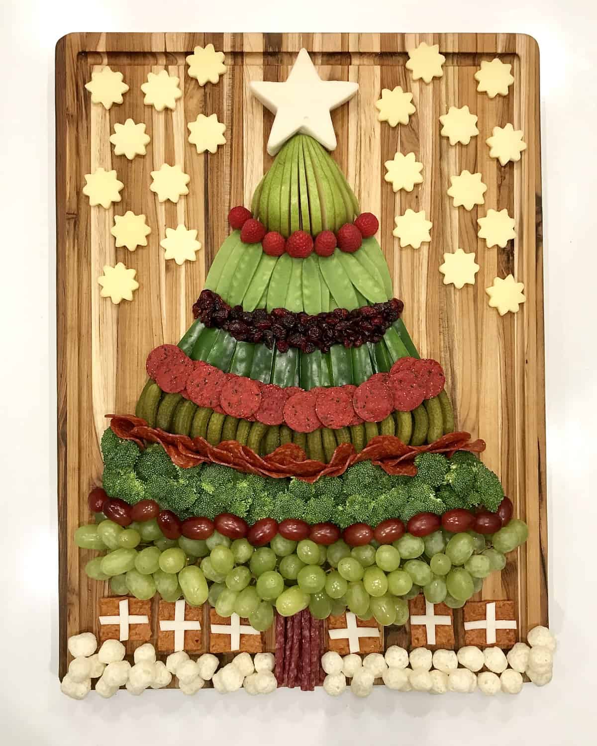 Christmas Tree Snack Board - The BakerMama