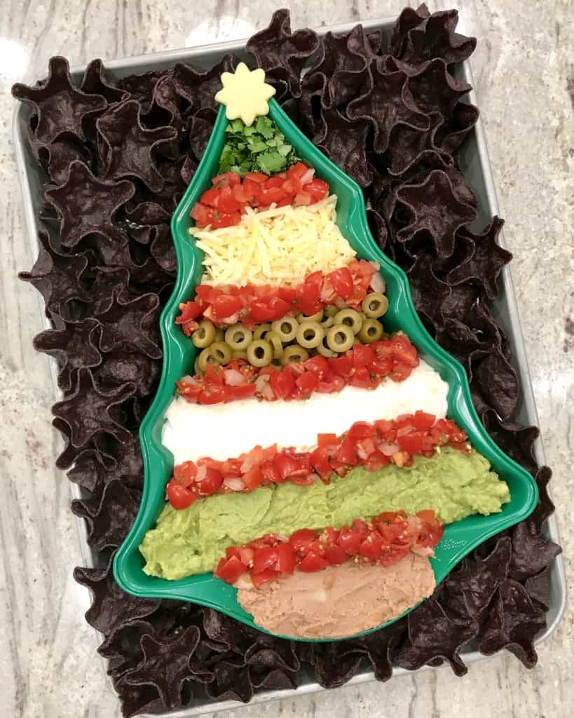 Christmas Tree 7 Layer Dip The BakerMama
