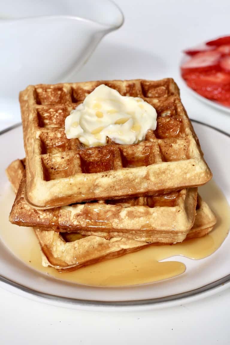 Classic Crispy Waffles The BakerMama
