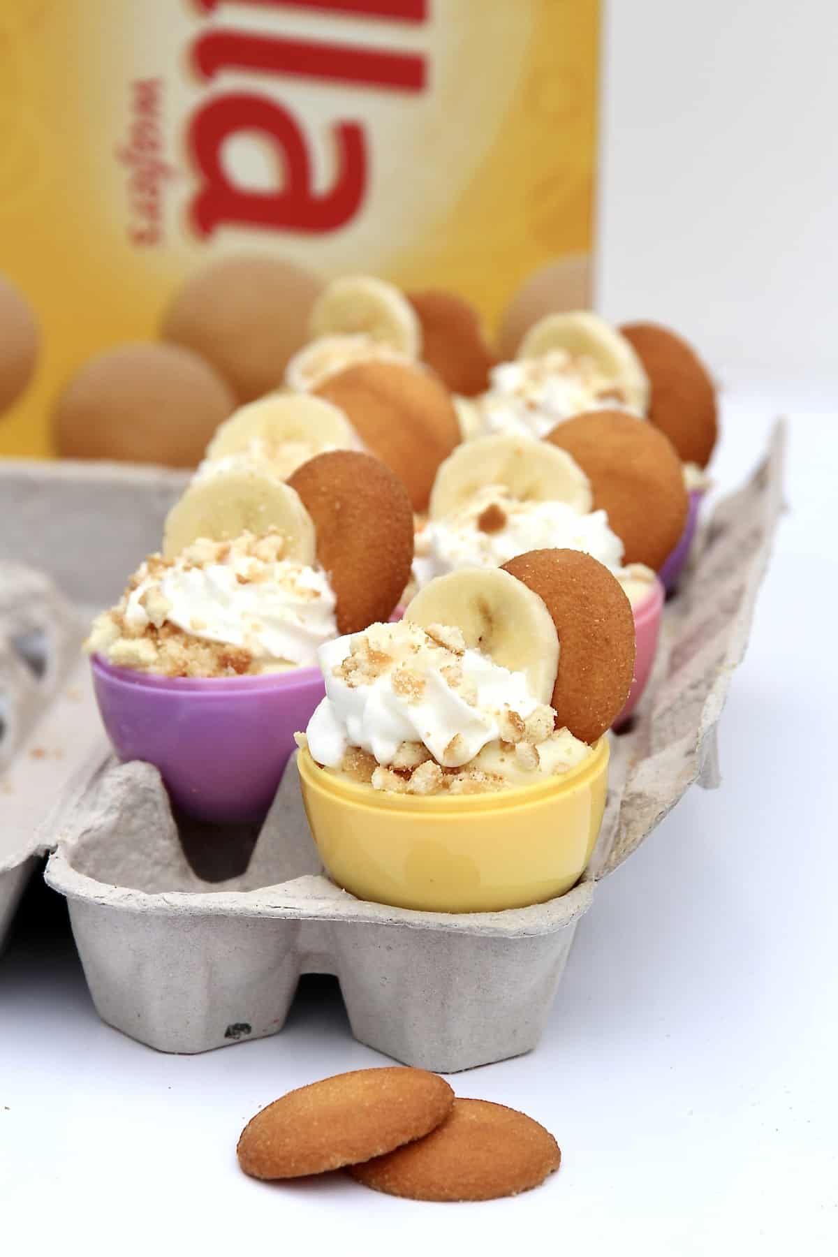 Easter Egg Banana Pudding Cups
