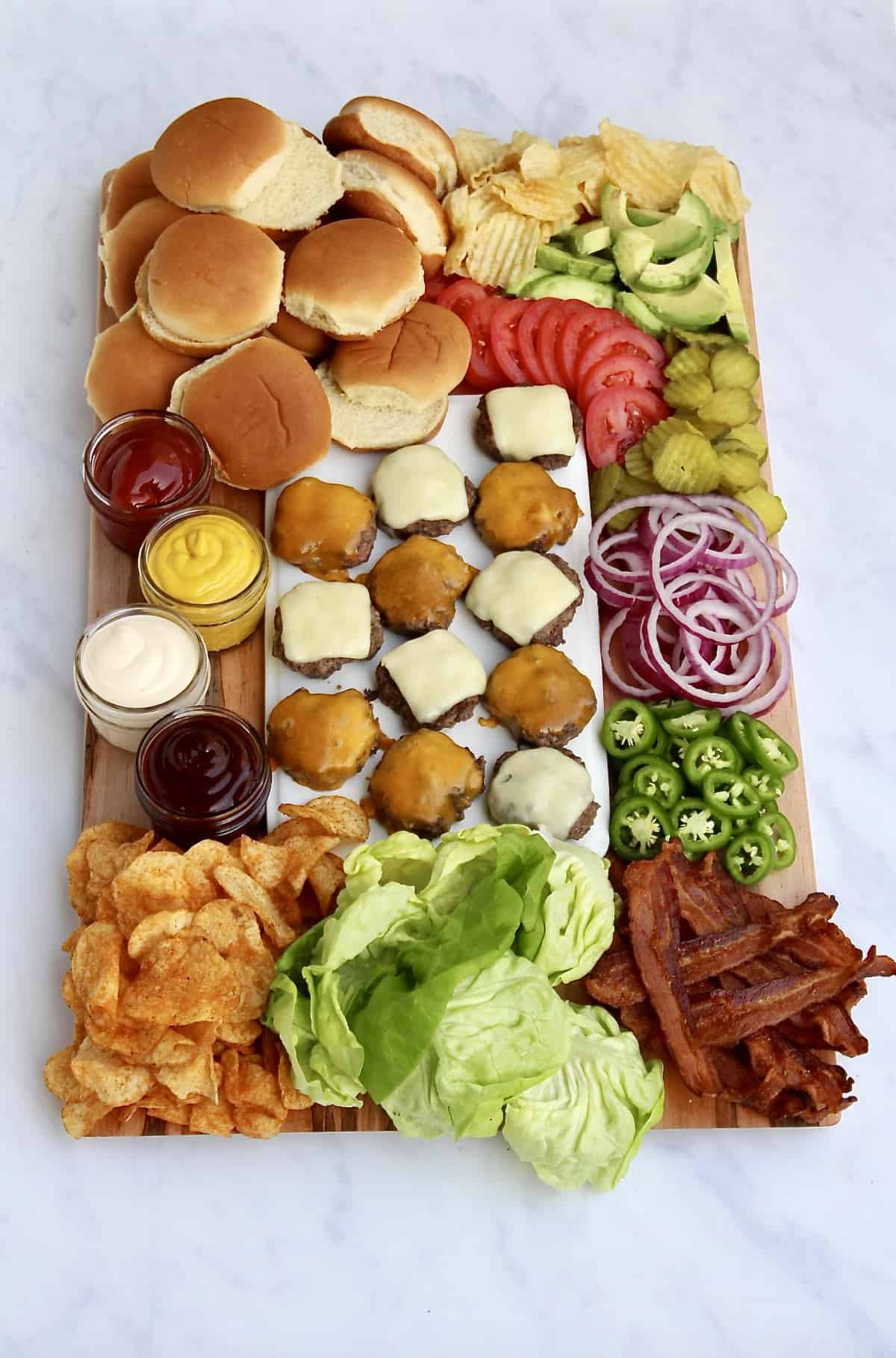 Build-Your-Own Burger Board by The BakerMama