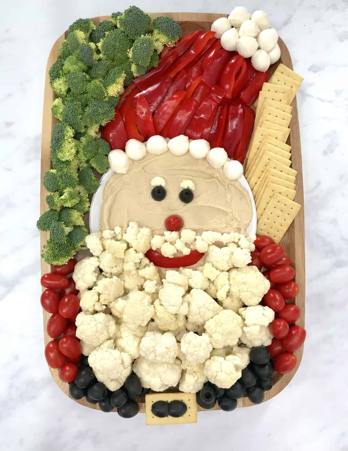 Healthy Santa Snack Board from TheBakerMama.com