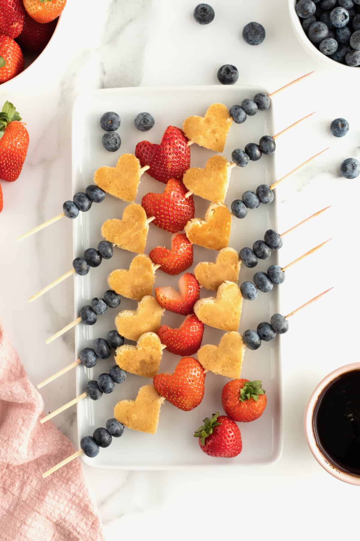 Cupid's Pancake Kabobs by The BakerMama