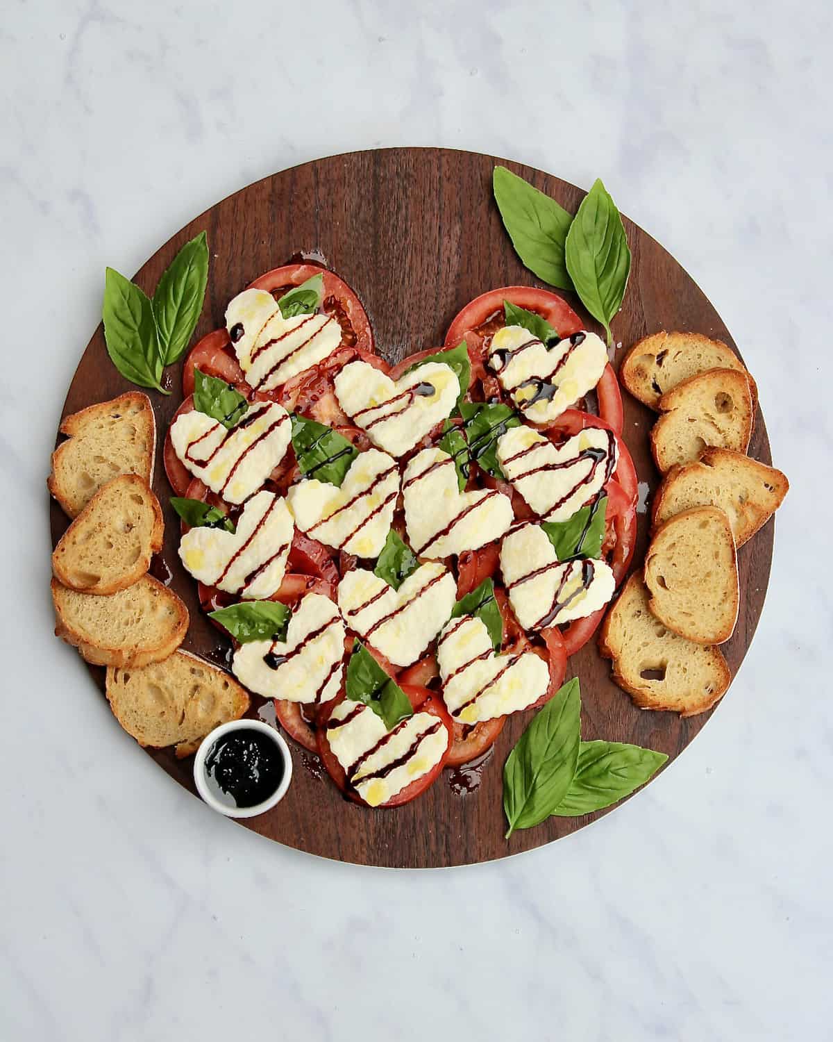 Heart Carprese Salad Board by The BakerMama