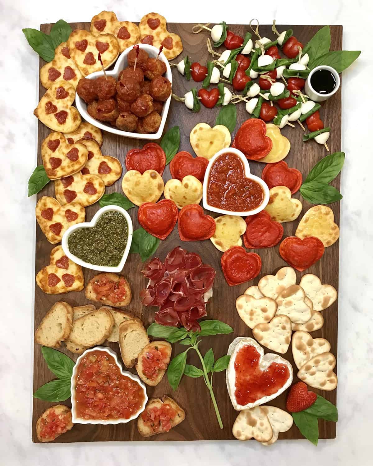 Italian-Inspired Valentine's Day Dinner Board by The BakerMama