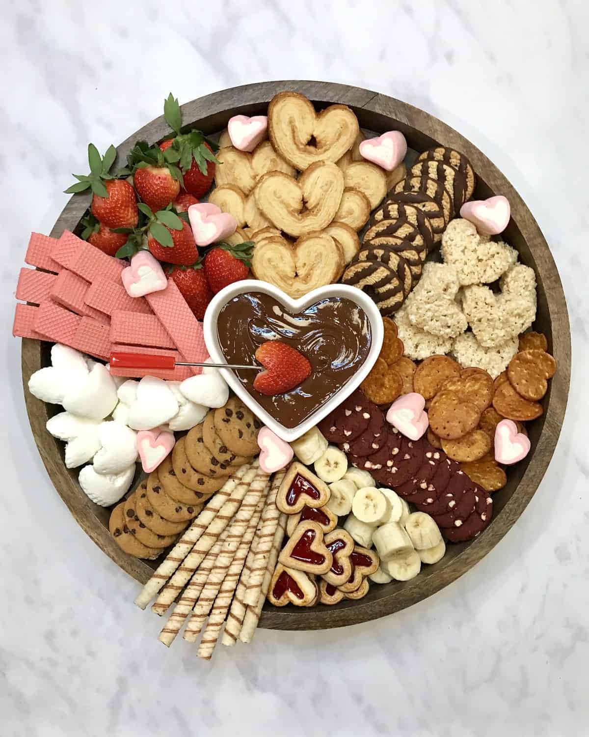 Valentine's Chocolate Fondue Board