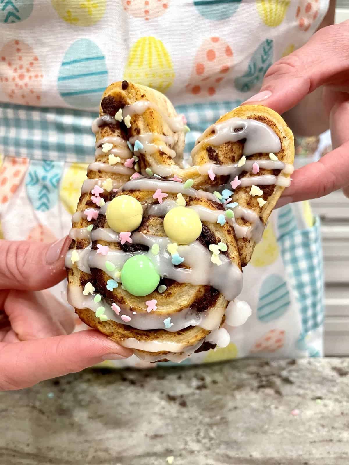 Easter Bunny Cinnamon Rolls by The BakerMama