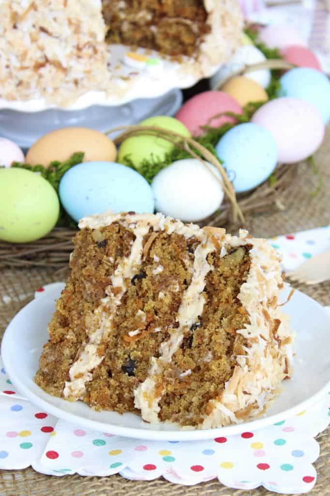 Coconut Carrot Cake with Cinnamon Cream Cheese Frosting